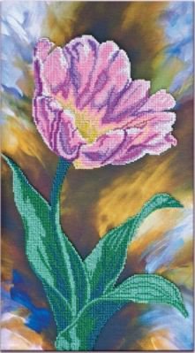 Нрисованный тюльпан - цветы, лиловые цветы, картина - оригинал