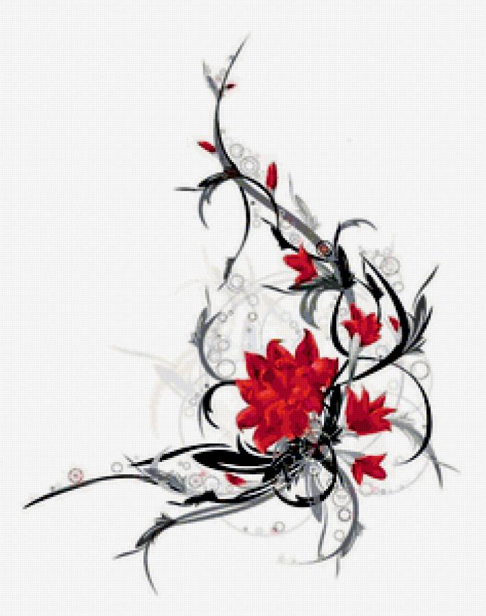 цветочный узор - узор, цветы, розы - предпросмотр