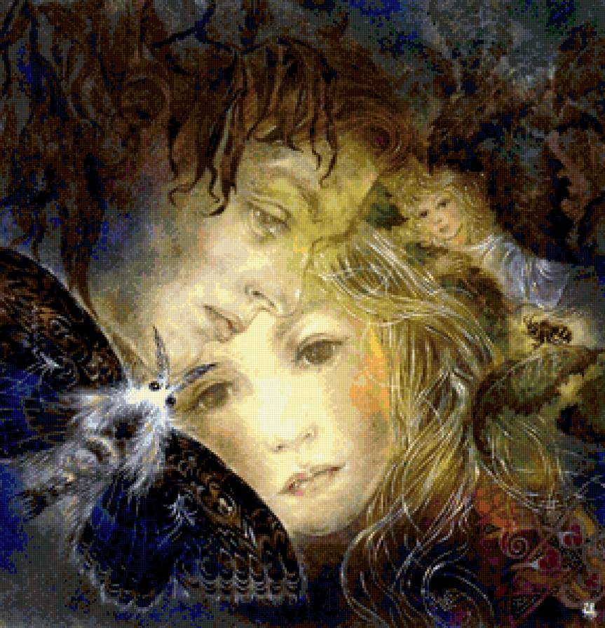 КАК ДВЕ БАБОЧКИ - пара, диптих, мечты, женщина, бабочки, мужчина - предпросмотр