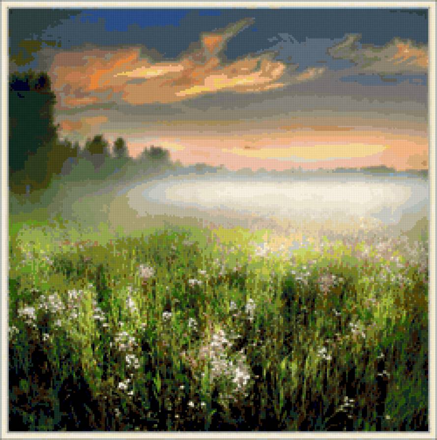 рождение облака - лето, закат, пейзаж, туман - предпросмотр