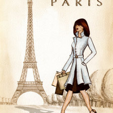 Оригинал схемы вышивки «Прогулка по Парижу» (№232973)