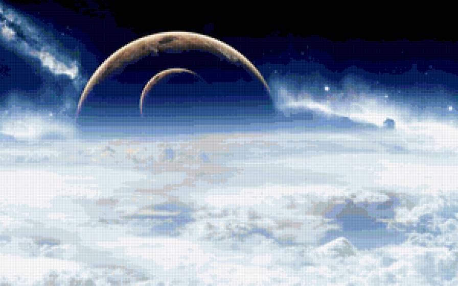 облачный мир - космос, вселенная, планеты - предпросмотр