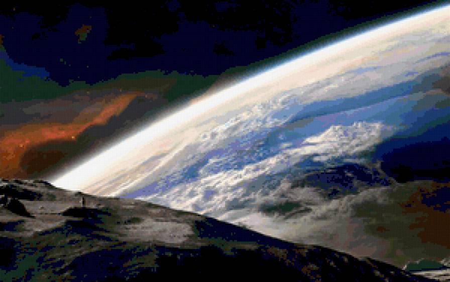 космический пейзаж - космос, планеты, вселенная - предпросмотр