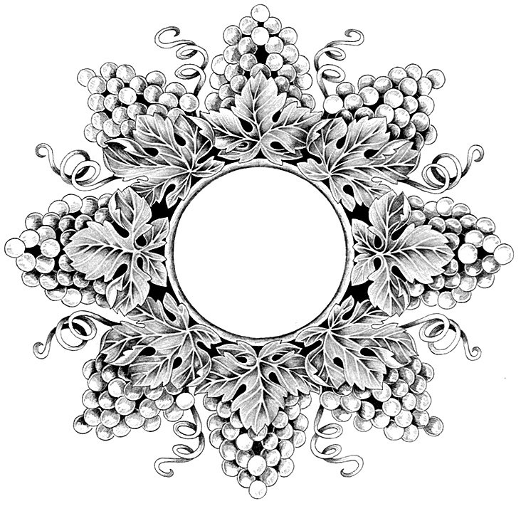 Орнамент - виноград, орнамент - оригинал