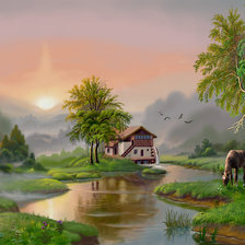 Схема вышивки «мельница»