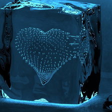 Схема вышивки «ледяное сердце»