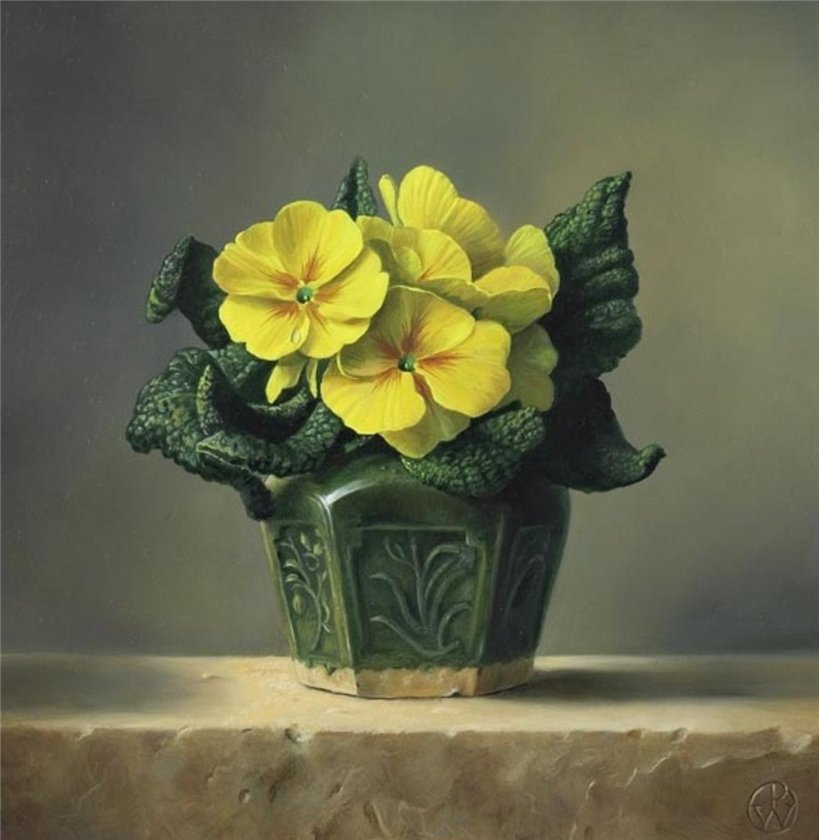 Примулки. - цветы, примулы, натюрморт, букеты. - оригинал