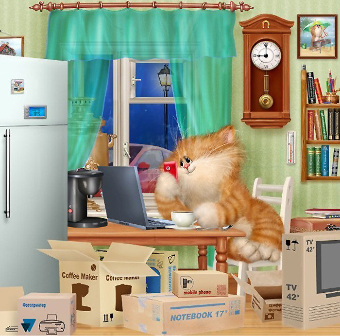 Котейка - коты - оригинал