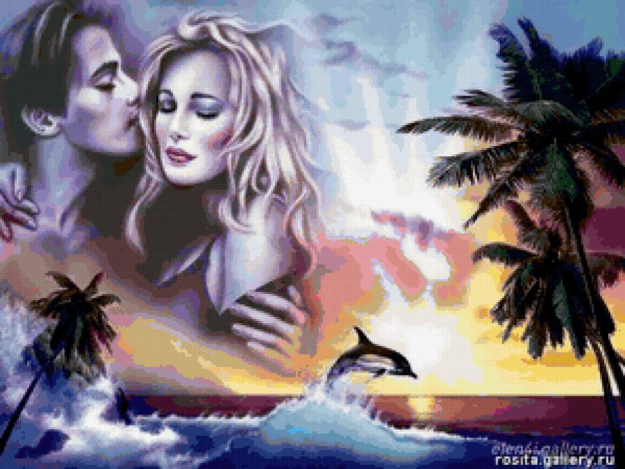 романтика - влюбленные, он и она, море, пара - предпросмотр