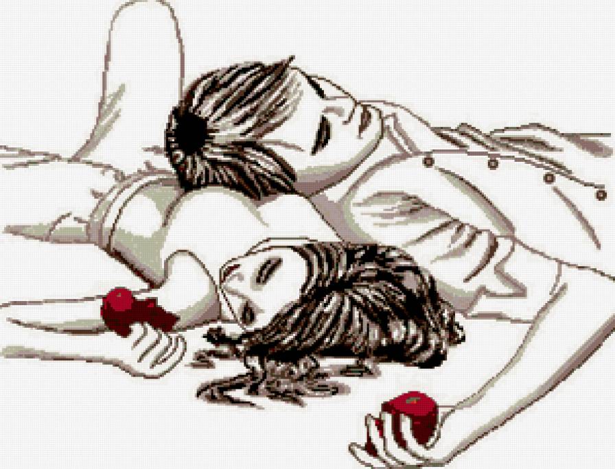 Половинки - двое, пара, он, она, сердце - предпросмотр