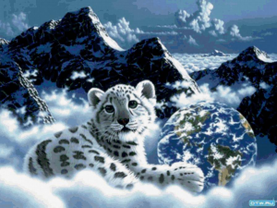 белый тигренок - дикие кошки, животные - предпросмотр