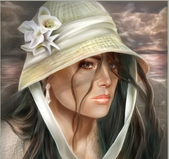 lány kalapban - оригинал