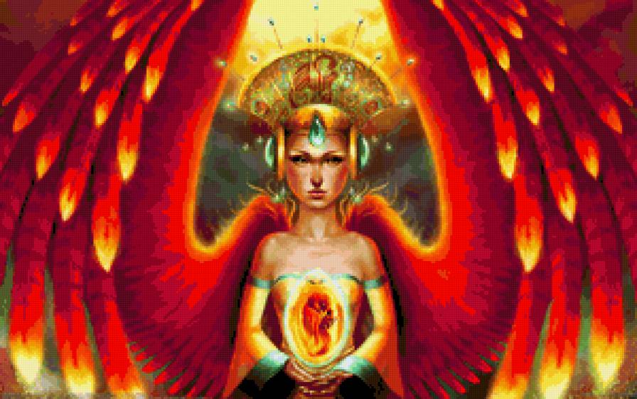 фентези - крылья, дракон, девушка - предпросмотр