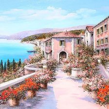 Схема вышивки «городок»