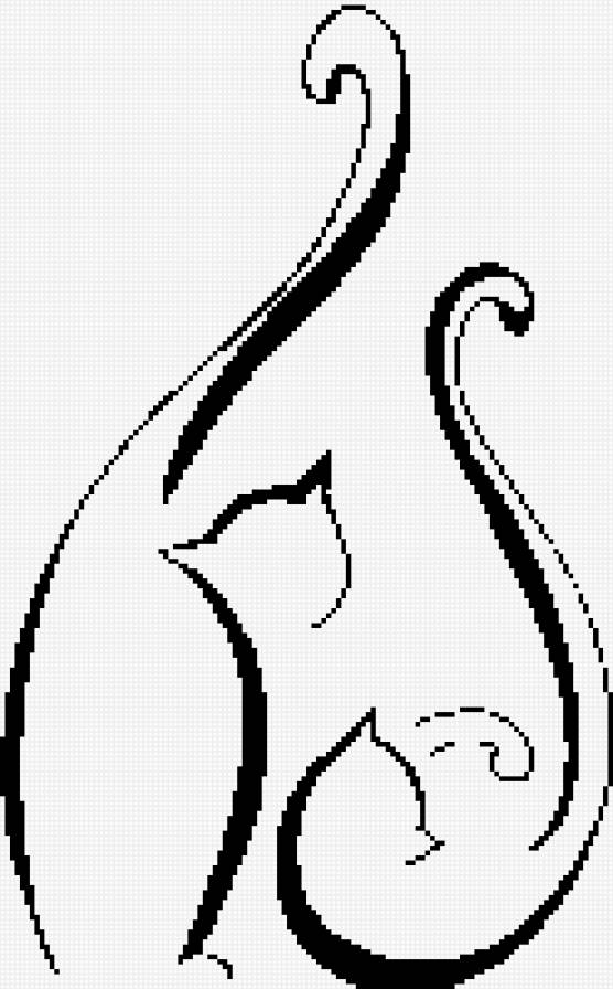 коты - монохром, коты - предпросмотр