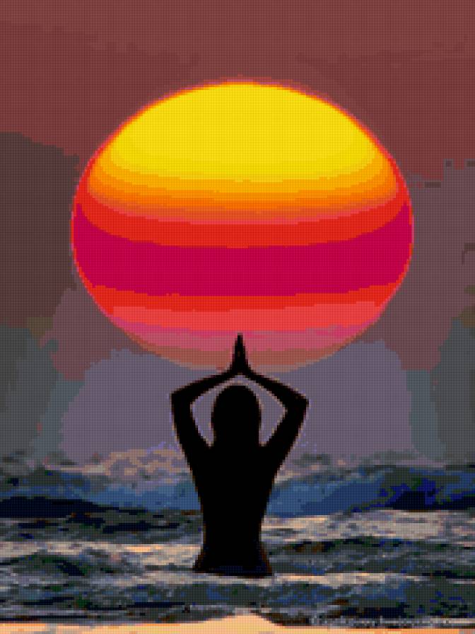 Дева - закат, море, дева - предпросмотр