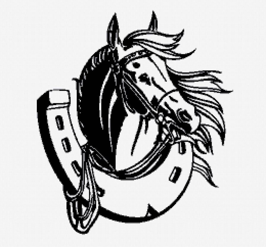 на удачу - лошадь, подкова - предпросмотр