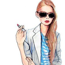 Схема вышивки «Девушка»