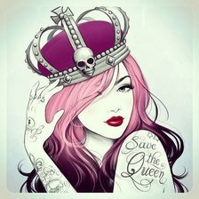 Схема вышивки «Девушка»