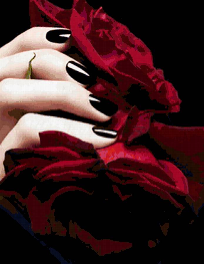 Розы - пальцы, руки, розы - предпросмотр