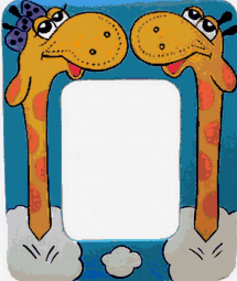 Фоторамка с Жирафами - жираф, рамочка, зверушки, фоторамка, жирафы - предпросмотр