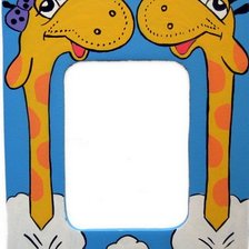 Схема вышивки «Фоторамка с Жирафами»