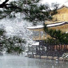 зима в Японии