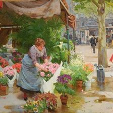 Схема вышивки «Цветочная лавка»