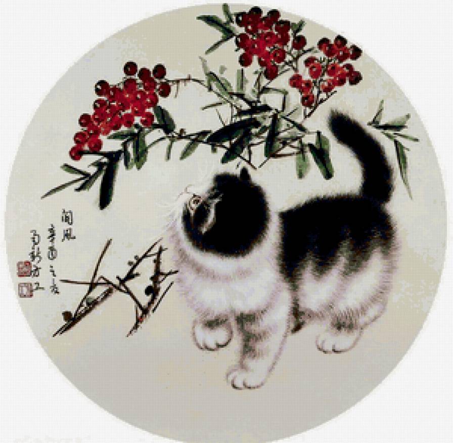 Рисунок - рисунок, восток, кот - предпросмотр