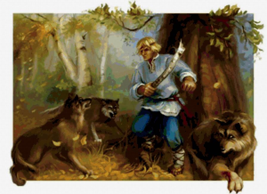 №236736 - сказка, лес, волки - предпросмотр