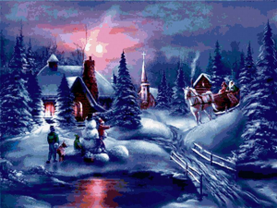 ЗИМНИЙ ПЕЙЗАЖ - времена год, праздники, зима - предпросмотр