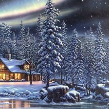 Схема вышивки «Зима»