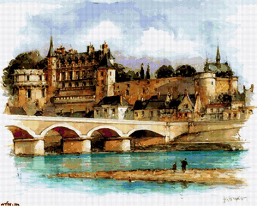 Города Европы - мост, городсной пейзаж, река, город - предпросмотр