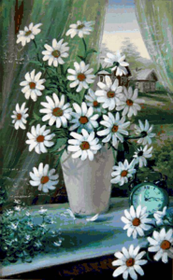 №237702 - цветы, натюрморт, букет, картина - предпросмотр