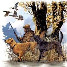 Схема вышивки «vadászkutyák»