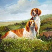 Схема вышивки «vadászkutyák»