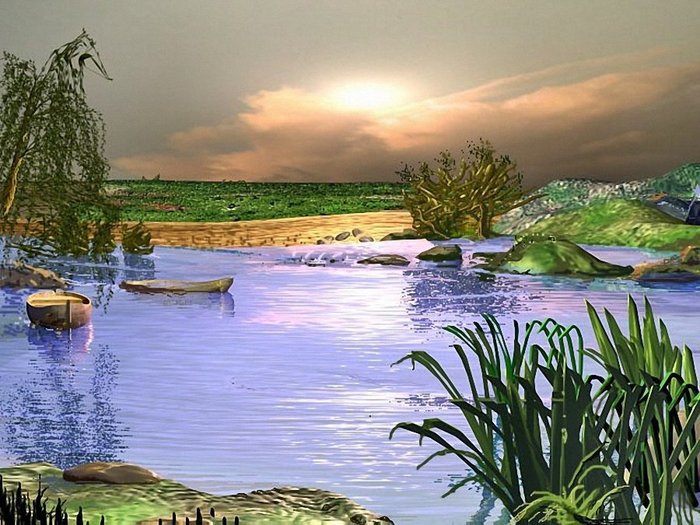 Сказочные пейзажи художника Виктора Захаровича Цыганова - оригинал