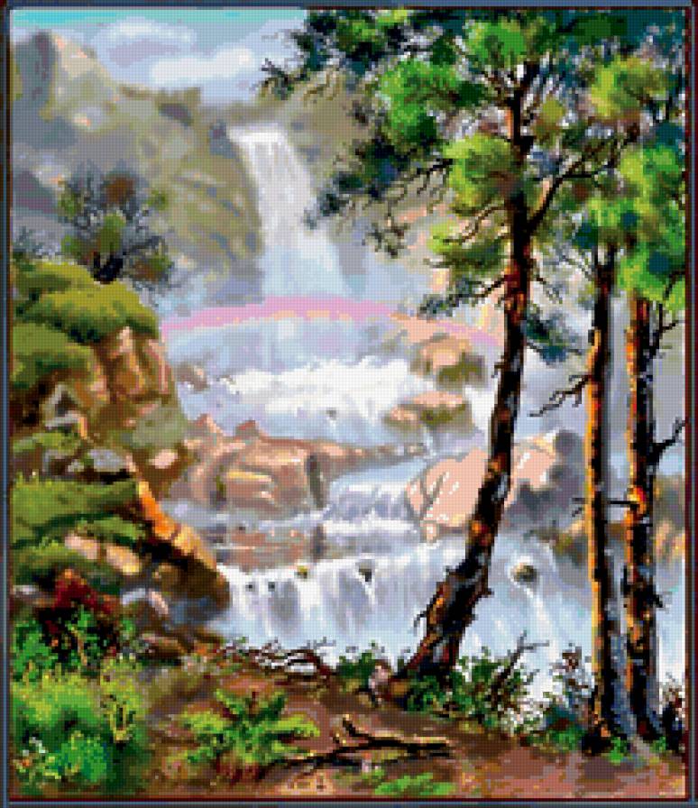 №238135 - водопад, природа, радуга, сказка - предпросмотр