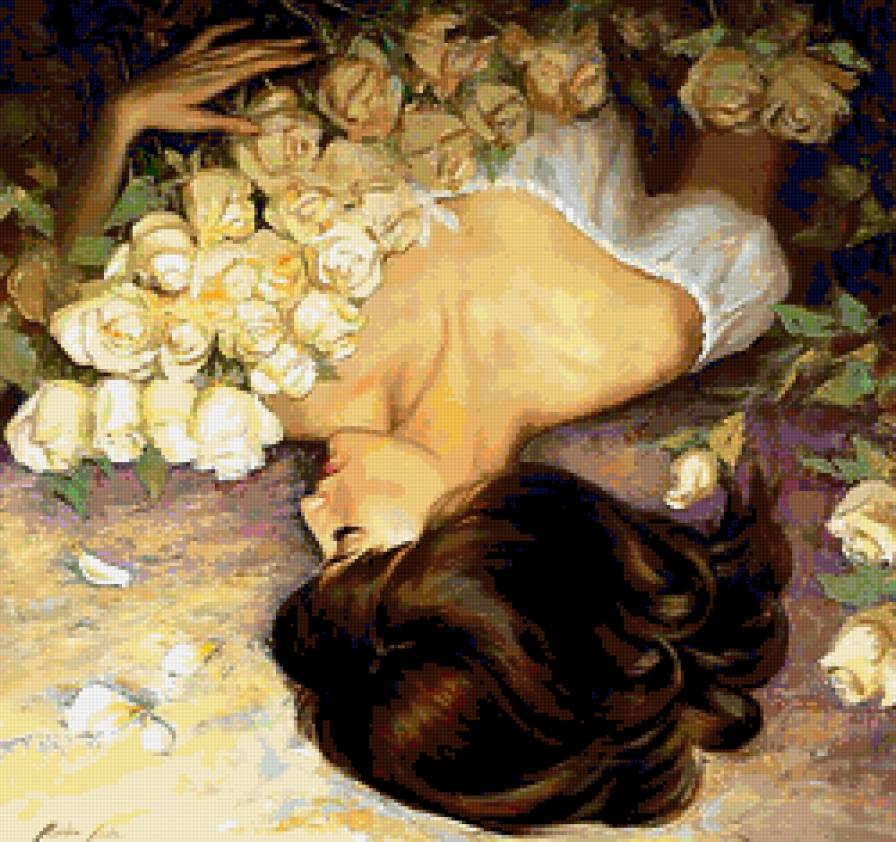 девушка - красота, картина, девушка, одиночество, любовь - предпросмотр