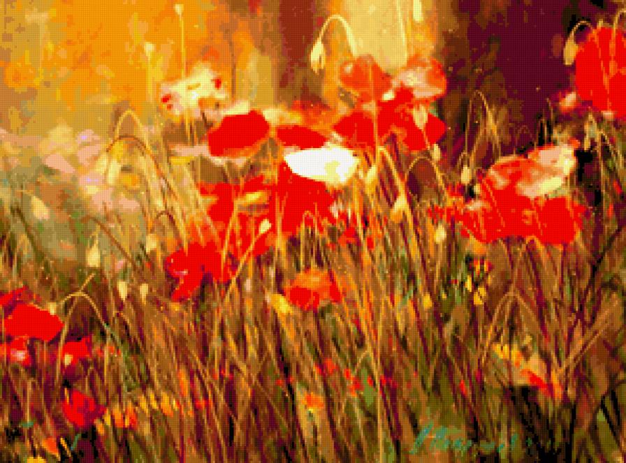 с белым цветком - пейзаж, цветы - предпросмотр