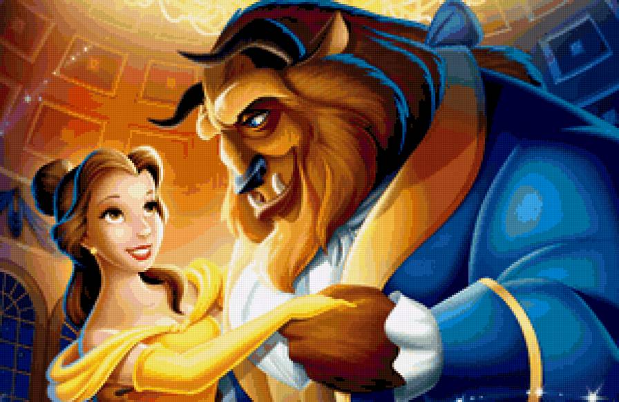 красавица и чудовище - дисней, мультфильм, пара - предпросмотр