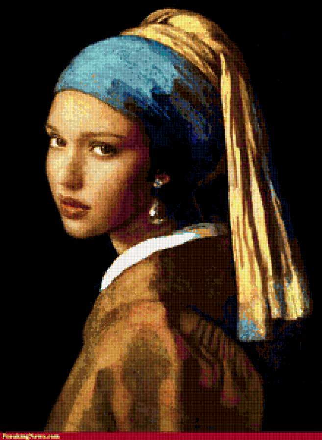 ДЕВУШКА С ЖЕМЧУЖНОЙ СЕРГОЙ - ян вермеер - предпросмотр