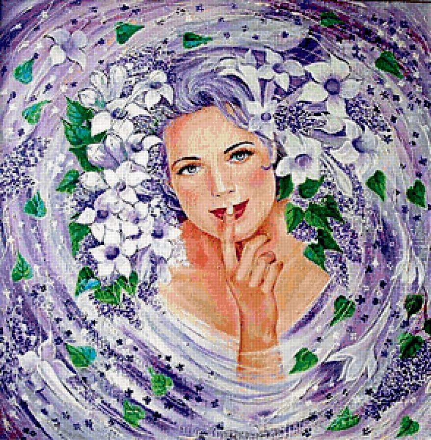 Женская красота - цветы, женщина - предпросмотр