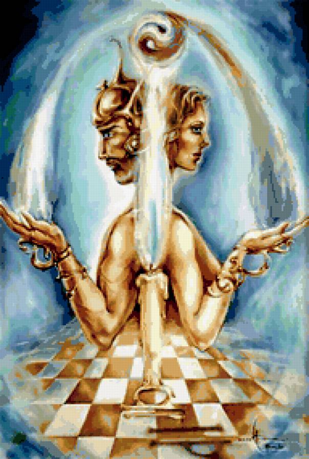 ВЕСЫ - мужчина, диптих, женщина, знаки зодиака - предпросмотр