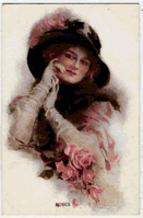 незнакомка - девушка шляпа нежность - предпросмотр