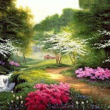 Схема вышивки «Пейзаж»