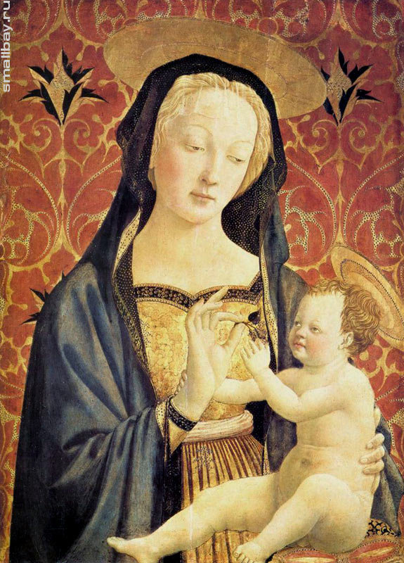 Доменико Венициано.Мадонна с младенцем. - мадонна, икона., святые, люди, девушка, портрет, женщина - оригинал