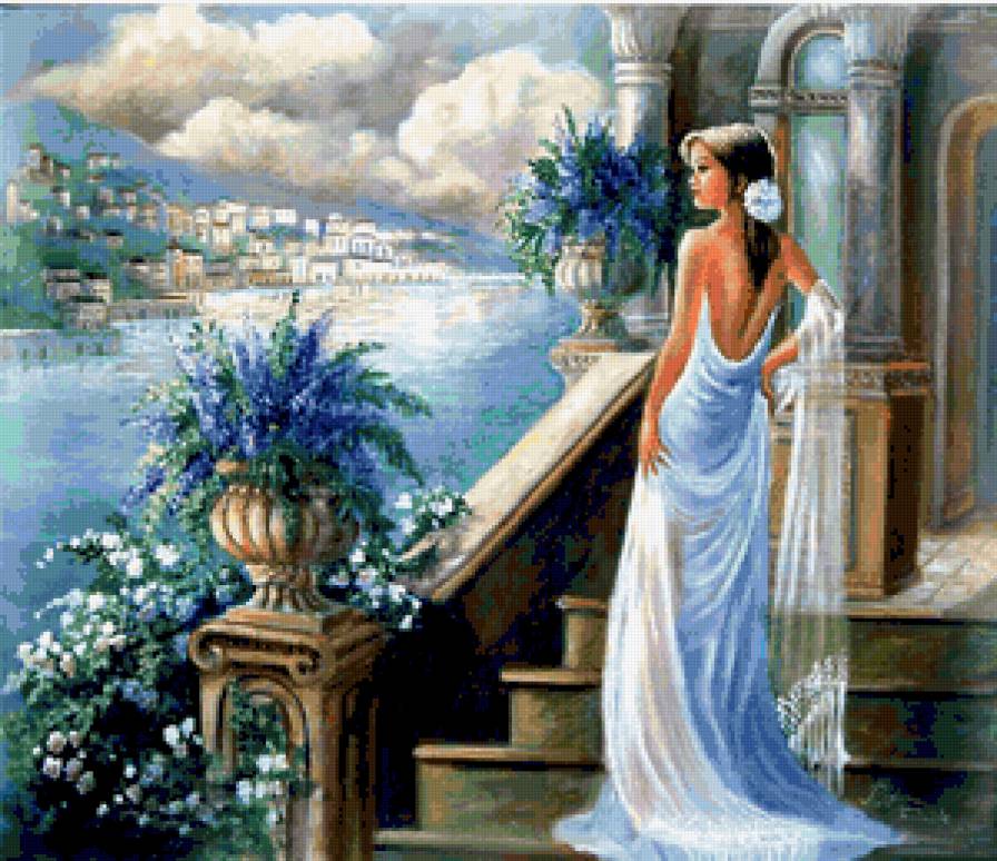 lány a teraszon - предпросмотр