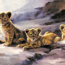 Схема вышивки «Маленькие львята»