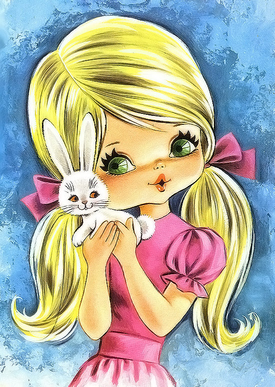 девочка с зайчиком - оригинал
